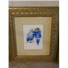 Image 2 : 2 GORGEOUS GOLD FRAMED PAINTS OF PARAKEETS