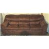 Image 1 : BROWN SUEDE 6'8'' COUCH