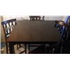 Image 2 : 42"x42"x36" WOOD TABLE WITH 4 MATCHING CHAIRS
