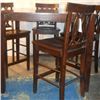 Image 3 : 42"x42"x36" WOOD TABLE WITH 4 MATCHING CHAIRS