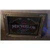 Image 2 : Silver Plastic Framed MICHALOB LIGHT Mirror Sign