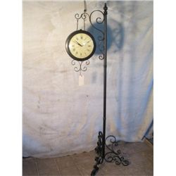 Small wrought iron Clock Tower With Hanging