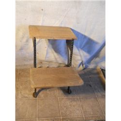 Cast Iron Antique Black school desk w/o backing