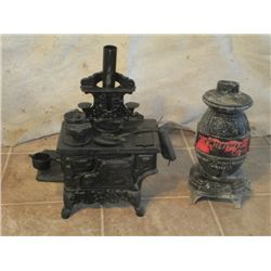 Cast Iron Toy Wood burning stove w/ all moving