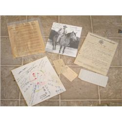 vintage military documents with a sign photo