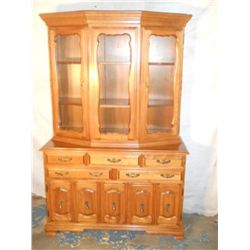 solid maple 50's China hutch