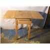 Image 1 : drop leaf kitchen block on wood wheels w/ dividing
