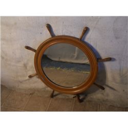 wooden ships  wheel mirror