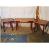 Image 1 : small coffee table 44" x 22" x 25" w/ 2 square end