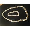 Image 1 : 18K Gold Two Tone Abstract Necklace & Bracelet, 18.8 Grams