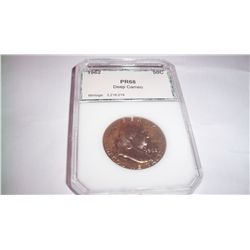 1962 SILVER FRANKLIN HALF DOLLAR PROOF 68 DEEP CAMEO