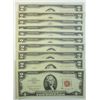 Image 1 : ( 10 ) $2.00 RED SEAL NOTES VF OR BETTER