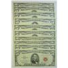 Image 1 : ( 10 ) $5.00 RED SEAL NOTES VF OR BETTER