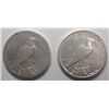 Image 2 : 2  1921 Peace $  VG and a VF with scratches