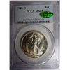 Image 1 : 1942-D WALKING LIBERTY HALF DOLLAR PCGS MS65 GEM, CAC