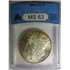 Image 1 : 1884-CC MORGAN DOLLAR ANACS MS63