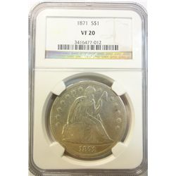 1871  Seated $  NGC20