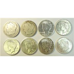 8 silver $ 1903 VG-03S AG-21D BU-2 27  AU-