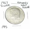 Image 1 : 1967 KENNEDY SILVER HALF DOLLAR *EXTREMELY RARE MS HIGH GRADE - NICE COIN*!!