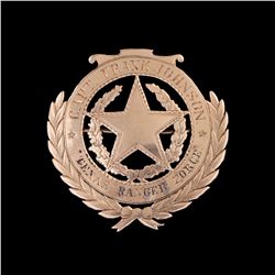 Gold Texas Ranger Presentation Badge