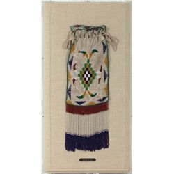 Framed Beaded Native American Artifacts