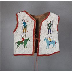 Sioux Beaded Pictorial Man’s Vest
