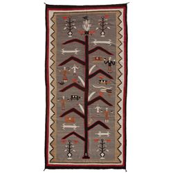 Tobacco, Railroad and Early Car Large Navajo Pictorial Rug