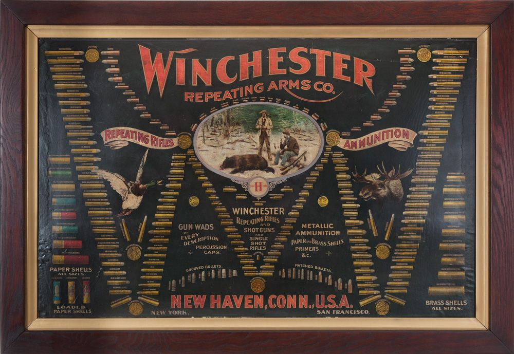 Winchester Lithographed Bullet Board