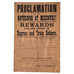 Very Important Frank and Jesse James Reward Poster