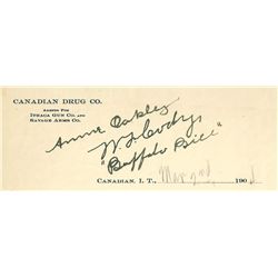 Annie Oakley & W. F. Cody ”Buffalo Bill” Autographs