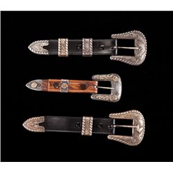 Three (3) Vintage Keyston Bros. Buckle Sets