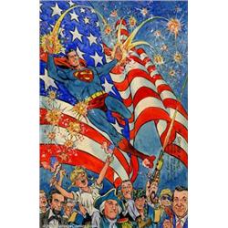 Wayne Boring - Original Superman Painting...