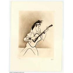 Al Hirschfeld - Elvis Limited Print 150/15...