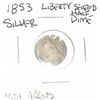 Image 1 : 1853 LIBERTY SEATED *VARIETY 3 W/ARROWS* SILVER HALF DIME *RARE ARROWS AT DATE COIN GRADE DATE LEDGI