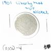 Image 1 : 1901 LIBERTY HEAD "V" NICKEL *GOOD-4 GRADE*!!