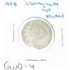 Image 1 : 1908 LIBERTY HEAD "V" NICKEL *GOOD-4 GRADE*!!