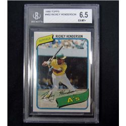 1980 TOPPS NO. 482 RICKEY HENDERSON BASEBALL CARD - BECKETT 6.5 EX-MT+