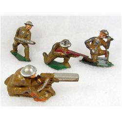 LOT OF 4 BARCLAY LED SOLDIERS