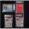 Image 2 : LOT OF 4 BECKETT GRADED CARDS - HOCKY AND BASKETBALL
