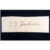 Image 1 : T.J. "STONEWALL" JACKSON CUT SIGNATURE W/ COA