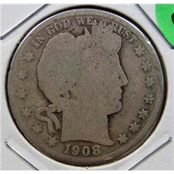 1908-O BARBER HALF DOLLAR