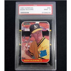 1987 DONRUSS NO. 46 MARK MCGWIRE BASEBALL CARD - PSA MINT 9