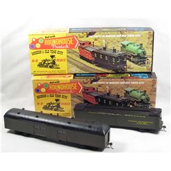 LOT OF 2 ROUNDHOUSE RAILROAD TRAIN CARS