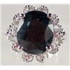 Image 1 : SILVER SAPPHIRE RING - SIZE 6