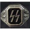 Image 1 : STERLING SILVER GERMAN NAZI SS ENAMELED RING