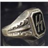 Image 2 : STERLING SILVER GERMAN NAZI SS ENAMELED RING