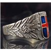 Image 2 : STERLING SILVER GERMAN NAZI NORDLAND ENAMELED RING