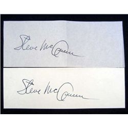 LOT OF 2 CUT SIGNATURES OF STEVE MC QUEEN