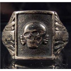 GERMAN NAZI WAFFEN SS TOTENKOPF OFFICERS RING