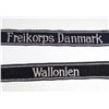 Image 1 : LOT OF 2 GERMAN NAZI WAFFEN SS EM CUFF TITLES